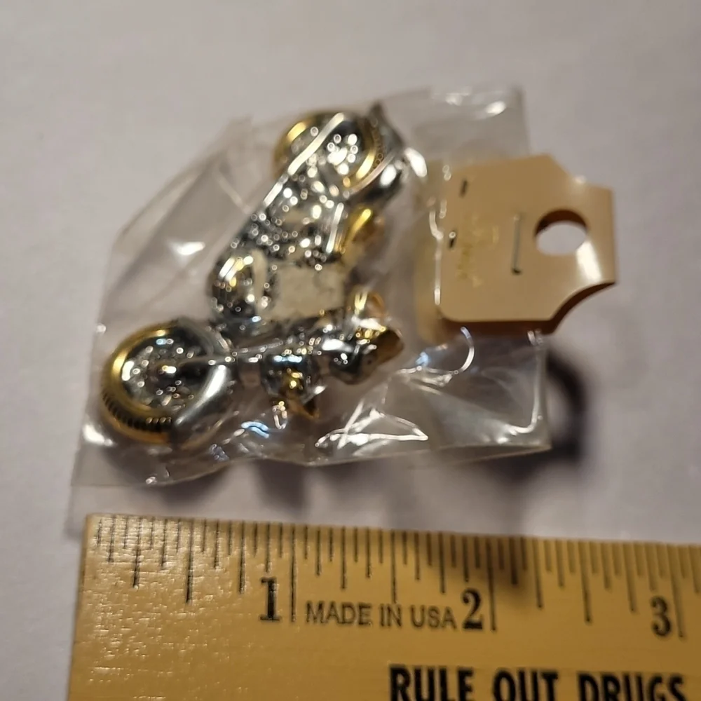 Vintage Best Motorcycle Brooch or Necklace NWT